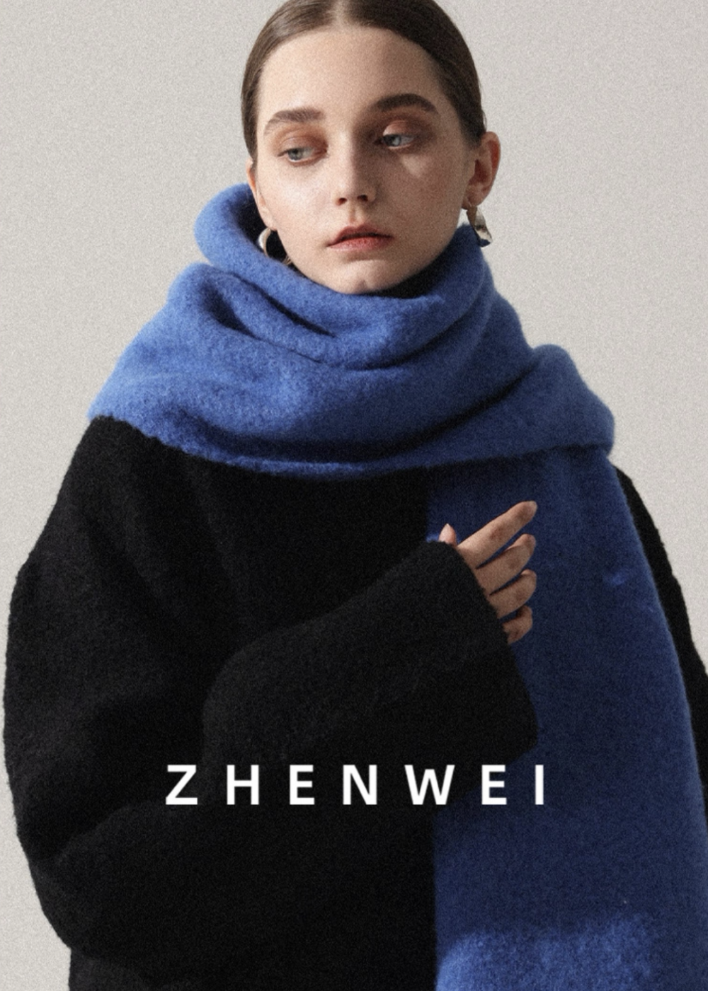 冰島藍羊毛大圍巾｜原價¥89 券後¥70.3