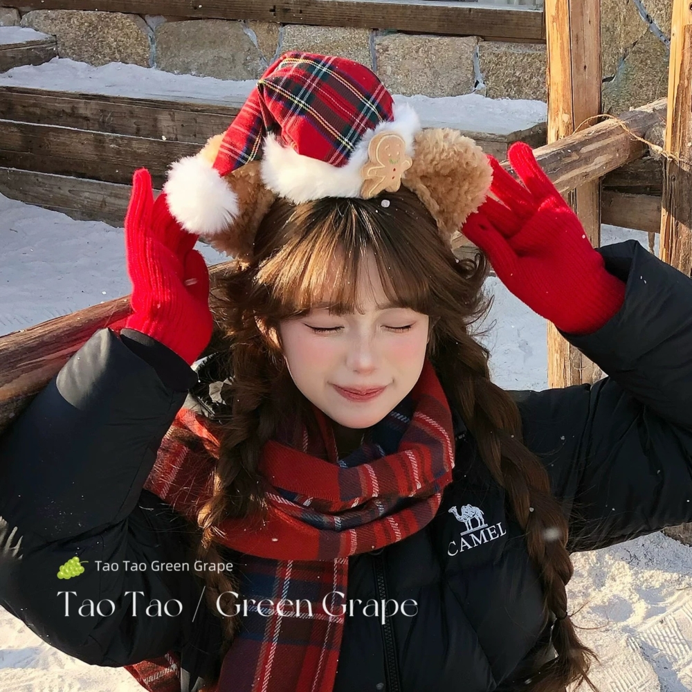 聖誕帽子毛絨發箍｜原價¥17.8起 券後¥13.81起