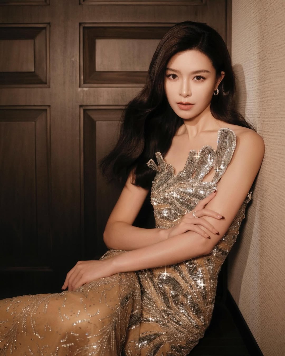 文詠珊以全素顏狀態示人，皮膚亦見緊緻有光澤