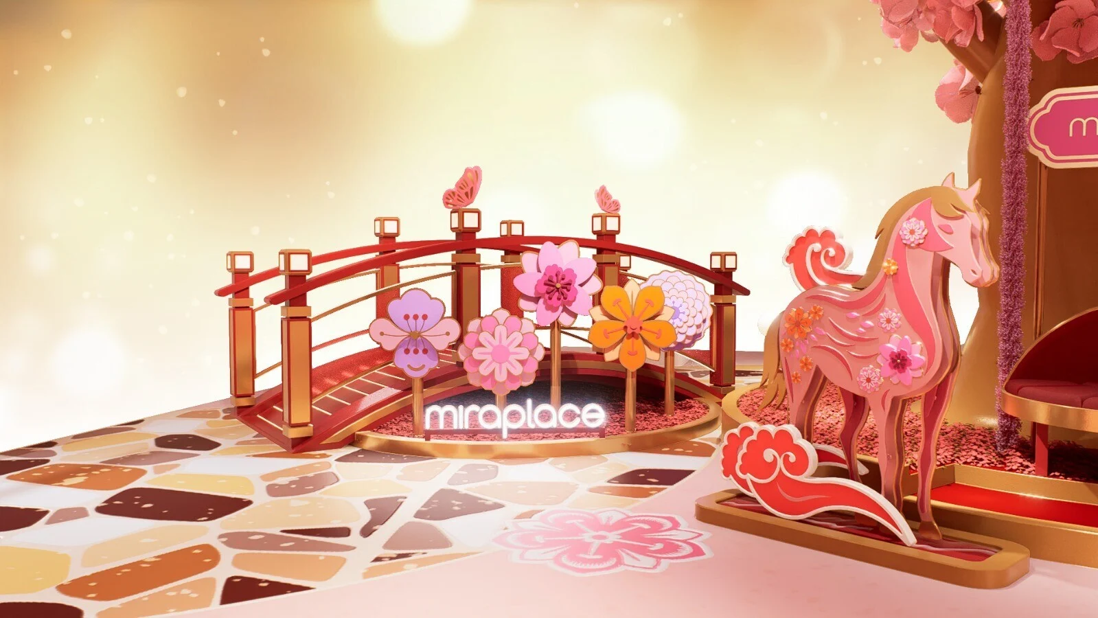 新年好去處2026｜Mira Place：全港首個12米高桃花樹裝置