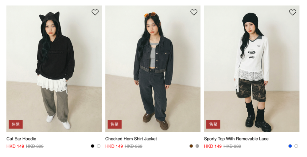 薄外套亦只需$149起便可以入手