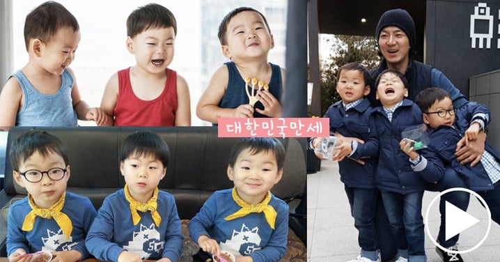 好想念3胞胎啊！最療癒的大韓民國萬歲⋯可愛動圖影片大集合！