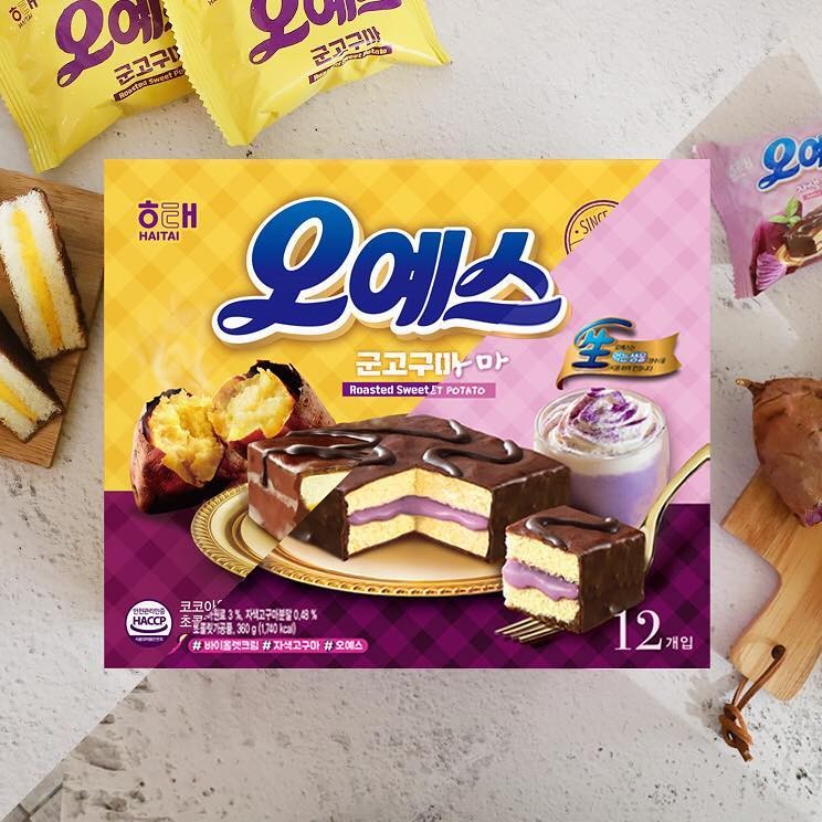 韓國海太巧克力派 紫薯/番薯口味