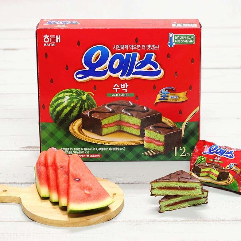 韓國海太巧克力派 西瓜口味