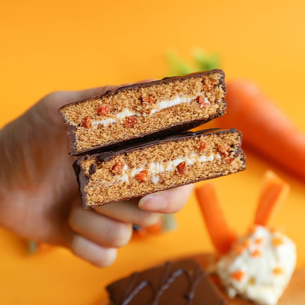 韓國海太巧克力派新口味 內餡有胡蘿蔔粒