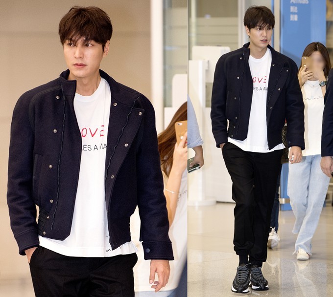 李敏鎬機場入境