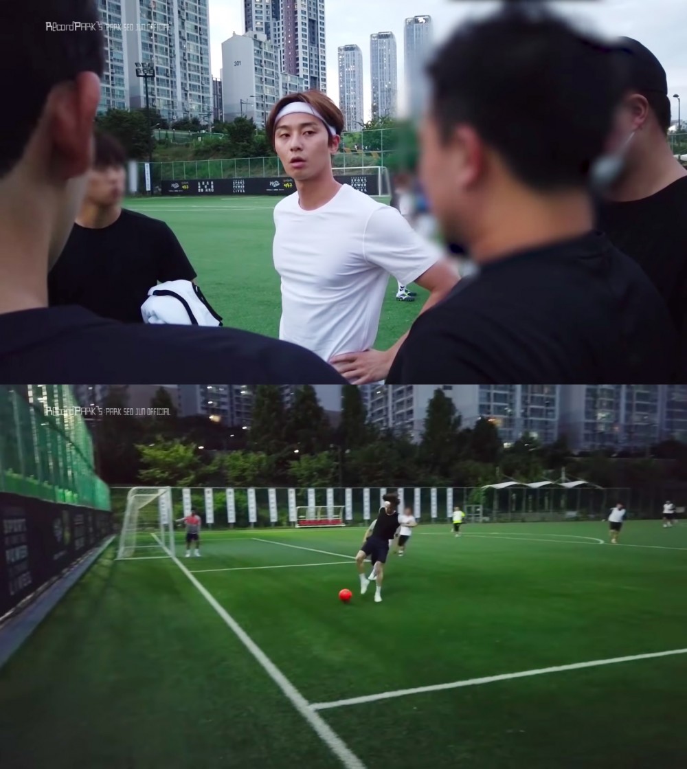 朴敘俊平時就常會去踢足球