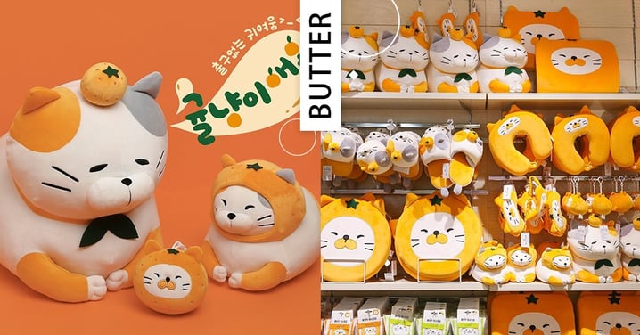 韓國雜貨品牌Butter推出「橘子貓」系列用品，抱拳「拜託」的喵喵太Q啦～