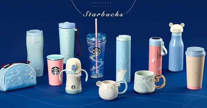 韓國星巴克2020鼠年隨行杯新品！寧靜藍Ｘ夢幻粉「撞色」設計超可愛～