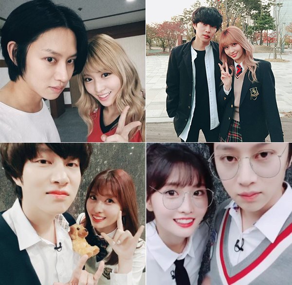 希澈與MOMO在SNS上的合影