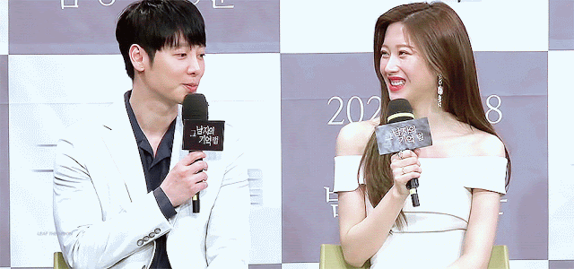 金東旭、文佳煐《那個男人的記憶法》發佈會互動