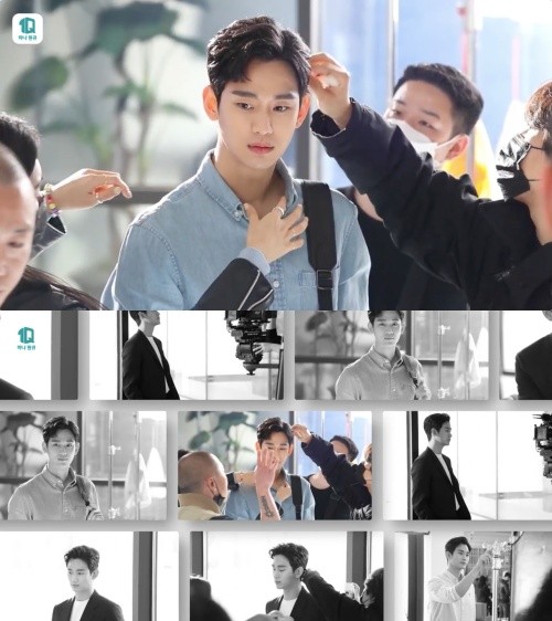 韓亞銀行官方公開了金秀賢拍攝銀行廣告的幕後花絮