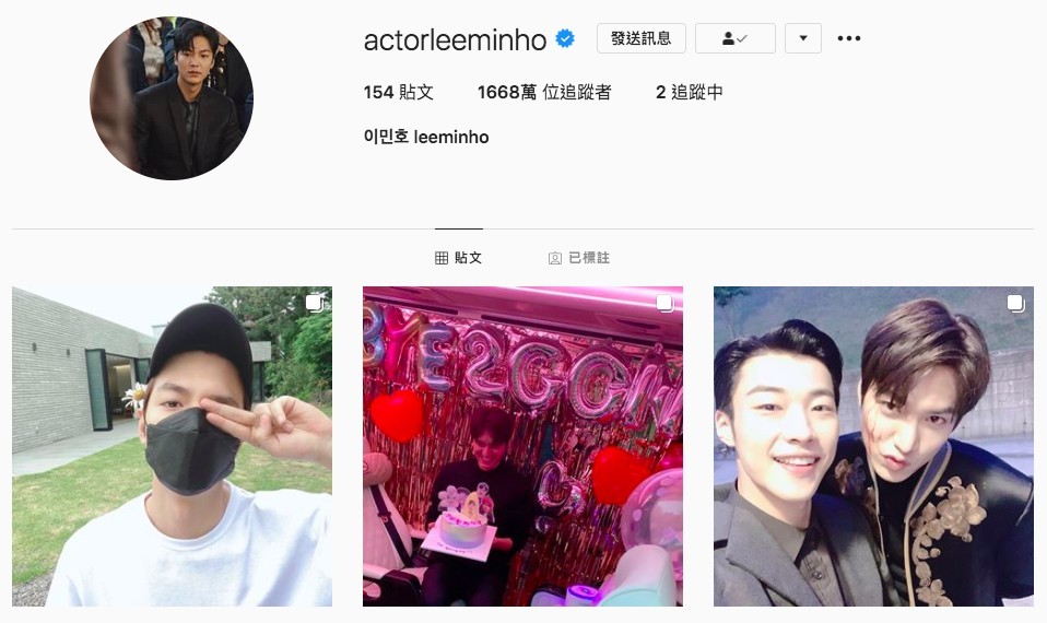 李敏鎬SNS粉絲數「壓倒性」位居韓國演員一位