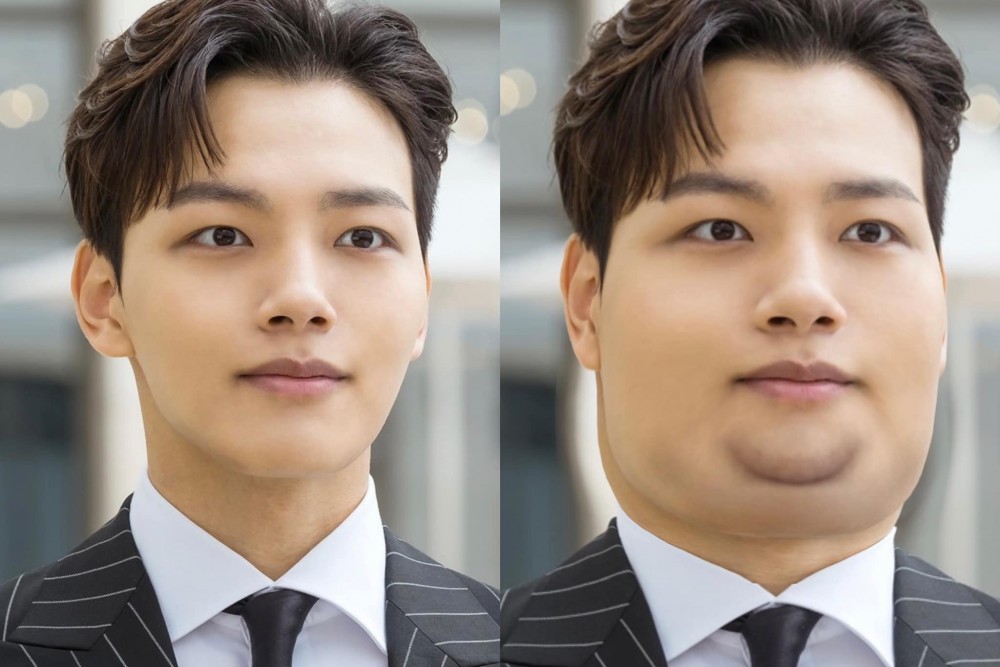 呂珍九發胖對比照