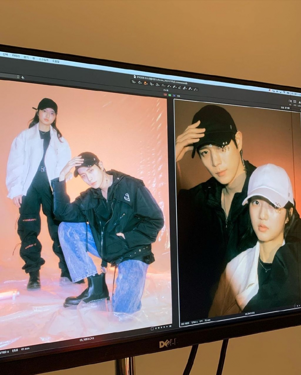 金永大與金賢秀拍攝情侶畫報