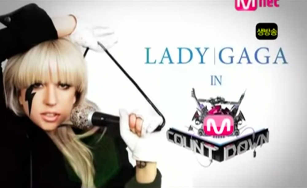 Lady Gaga在2009年也曾出演Mnet的《M CountDown》