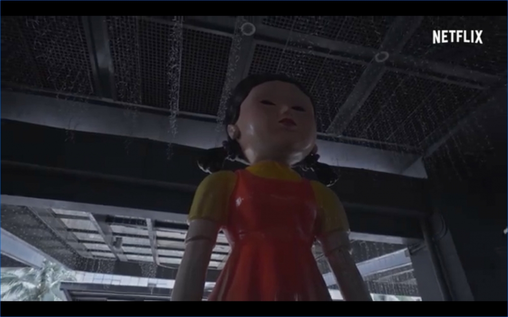 《魷魚遊戲》在菲律賓放了巨大木頭人娃娃裝置