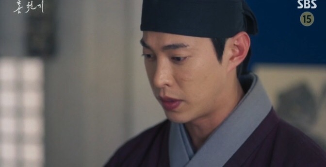 河藍從武英口中得知，畫工畫完英宗御容會有生命危險時感到兩難