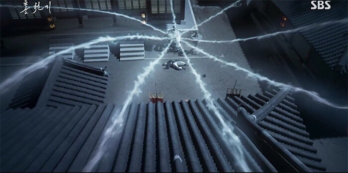 守護法宮的虎靈（趙藝琳 飾）現身，用法宮特有的建築構造鎮住魔王