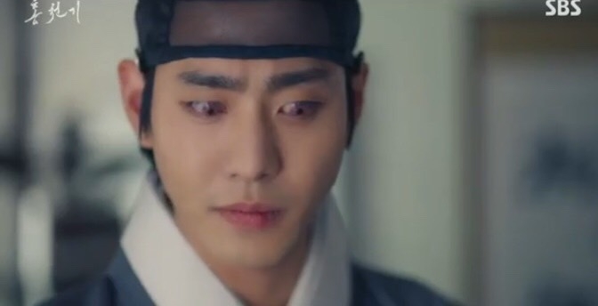 河藍在得知畫工在畫完英宗御容會有生命危險時，感到非常兩難