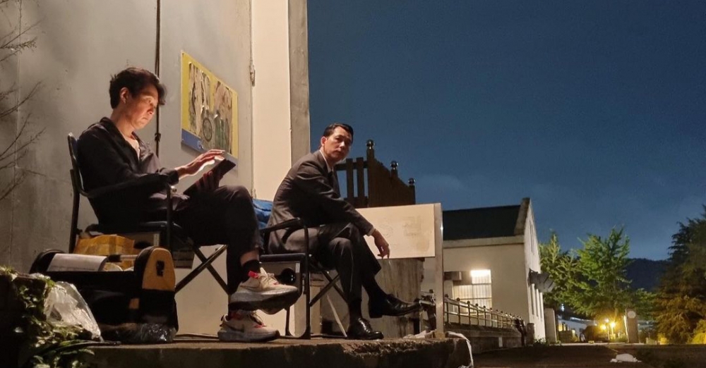 李政宰與鄭雨盛同框即電影大片