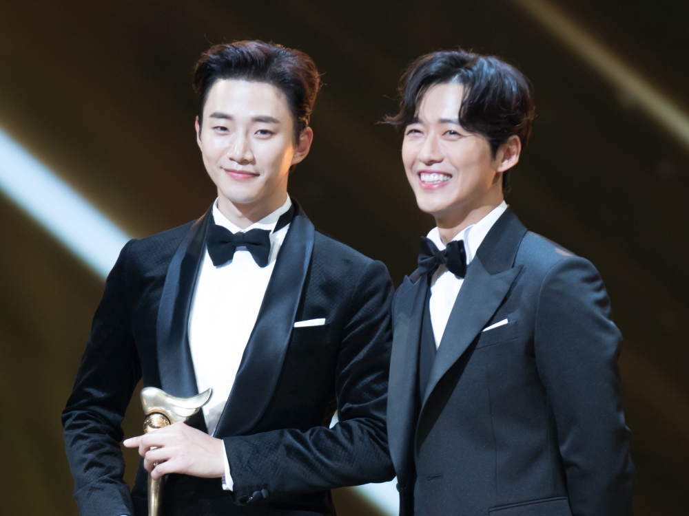 南宮珉和俊昊KBS演技大賞同台