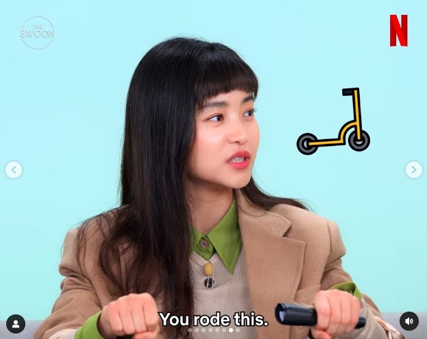 金泰梨也說南柱赫騎滑板車來