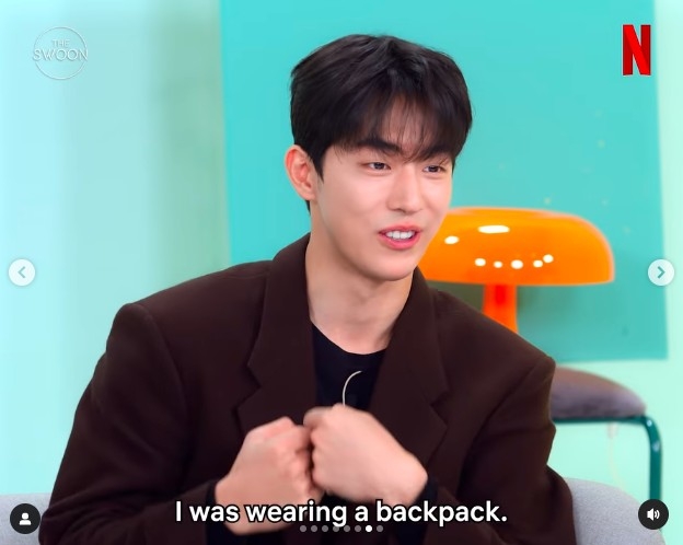 南柱赫當天還是背著書包去的