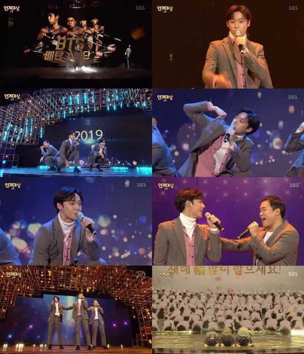 安孝燮、李到晛、趙賢植曾在SBS演技大賞帶來新年特別舞台