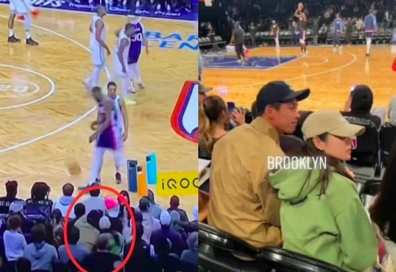 孫藝真和玄彬一起去看NBA籃球賽