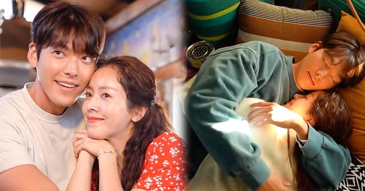 《我們的藍調》金宇彬♥︎韓志旼比劇中還親密的海報拍攝花絮！「臉貼臉+手臂枕頭」真的太甜啦~