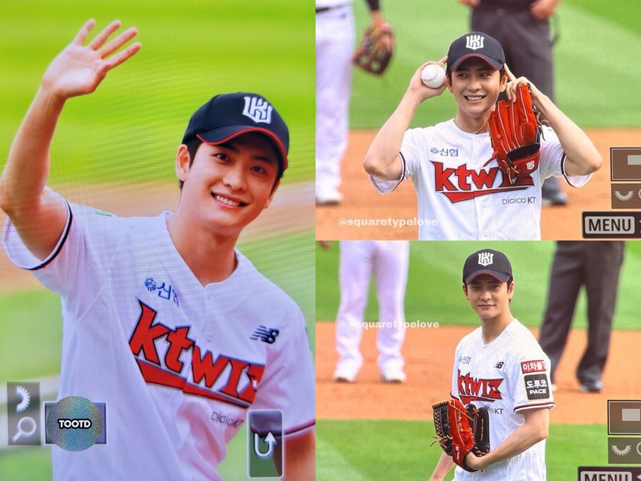 姜泰伍開球 飯拍照