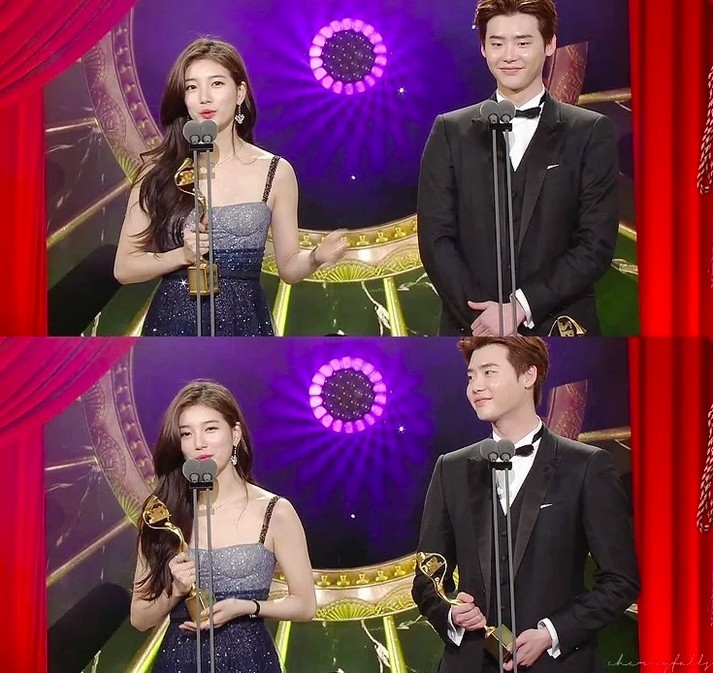 李鍾碩與秀智一起奪得「最佳情侶獎」
