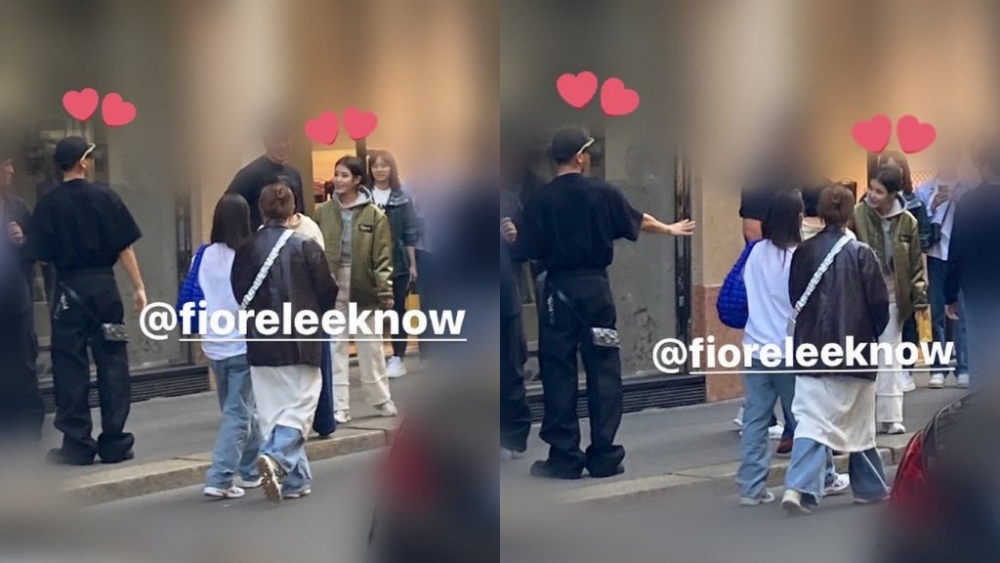 IU和劉亞仁在米蘭街頭偶遇