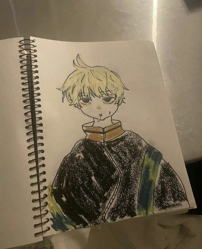 金賽綸在IG上傳練習畫作