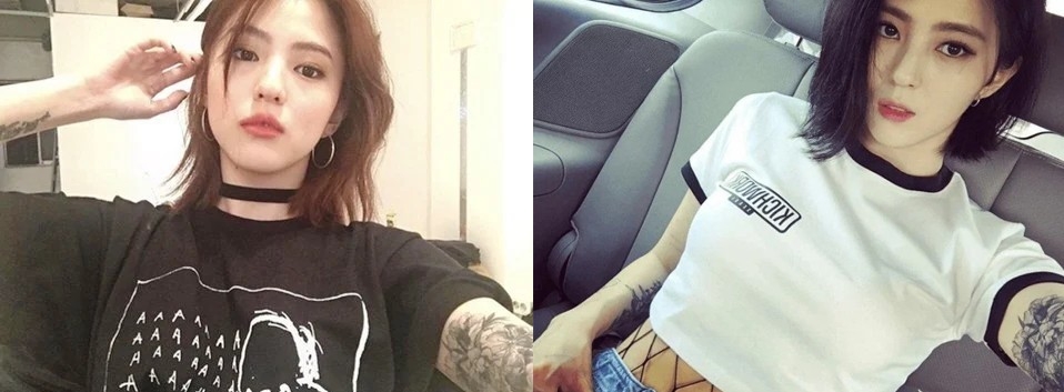 韓韶禧以前雙臂都是刺青