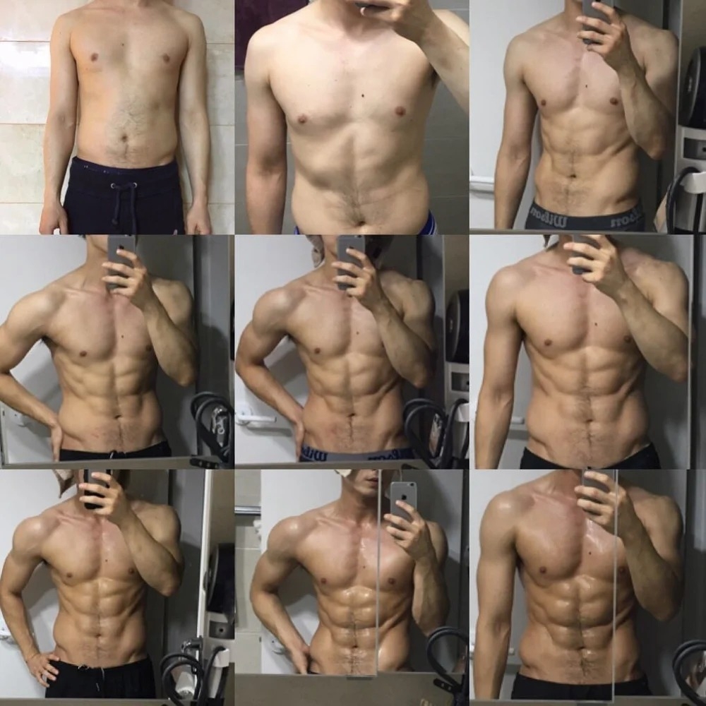 鄭成日僅用了兩個月的時間擁有「雕塑」般的身材