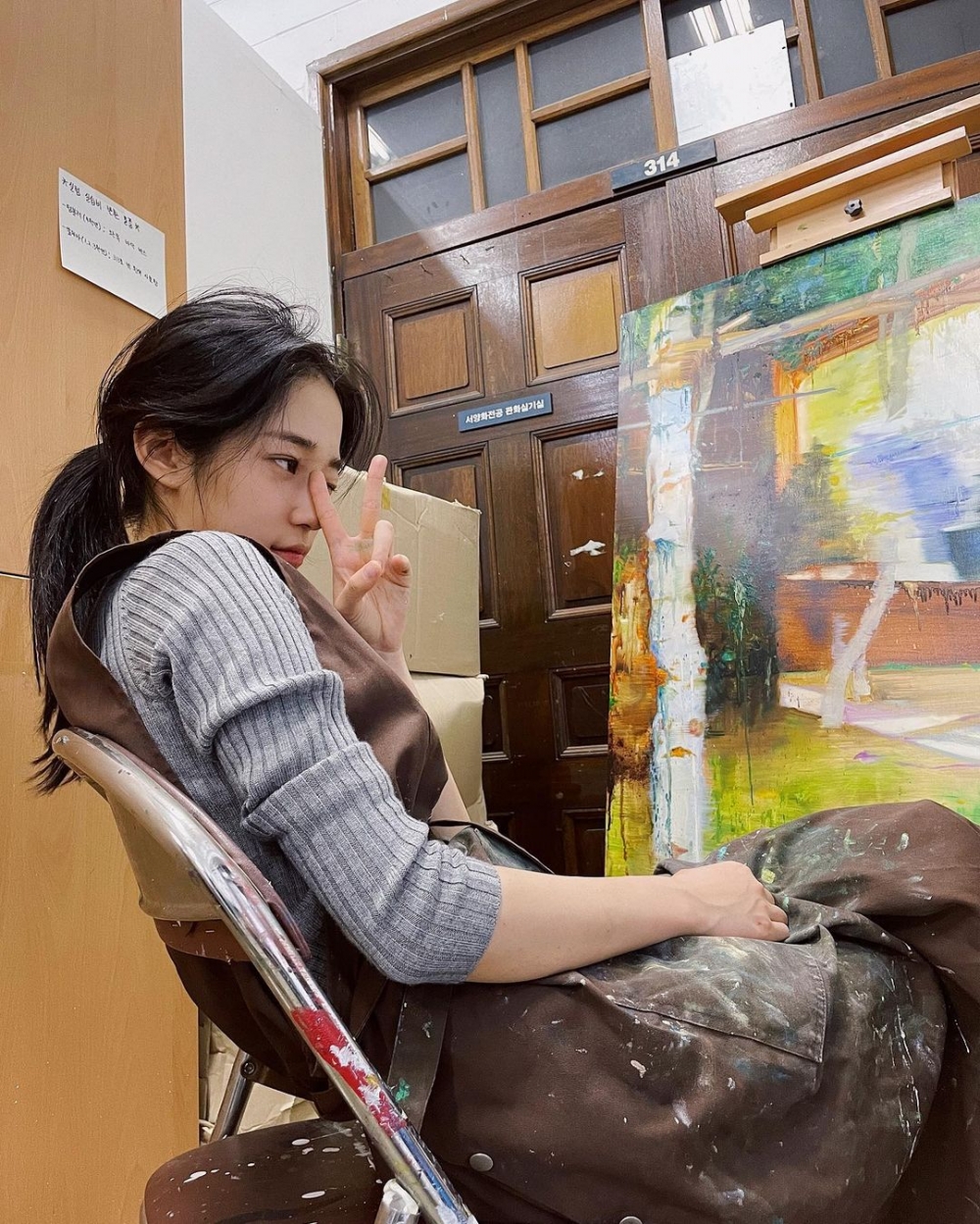 盧允瑞就讀梨花女子大學西洋畫系