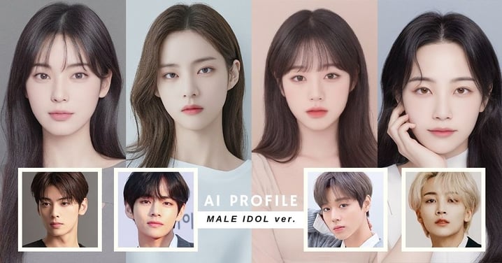 韓網最近流行的AI簡歷照！20位男偶像「女演員版」車銀優、V、伯賢性轉後美翻啦～