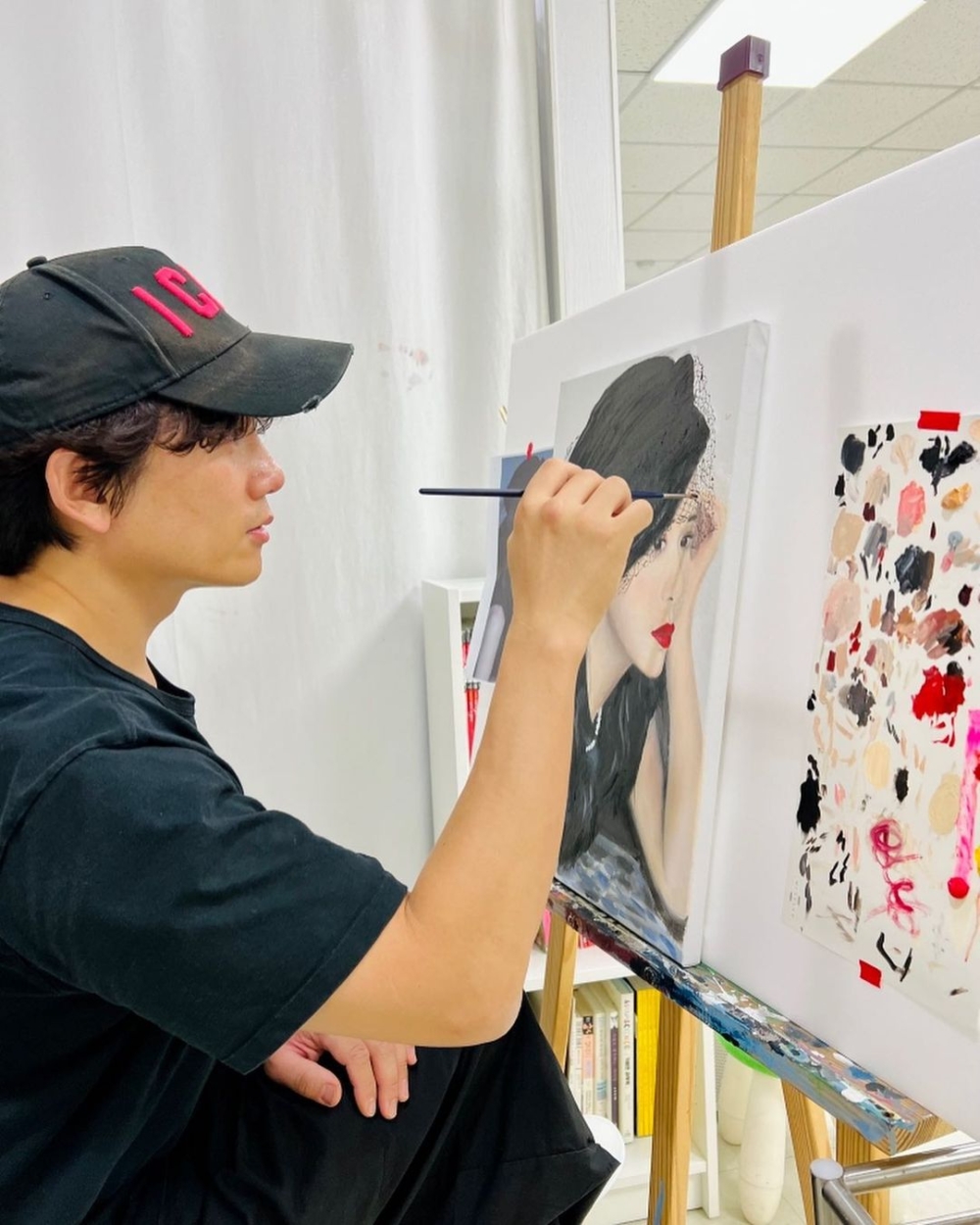 池晟第一幅作品畫的是老婆李寶英