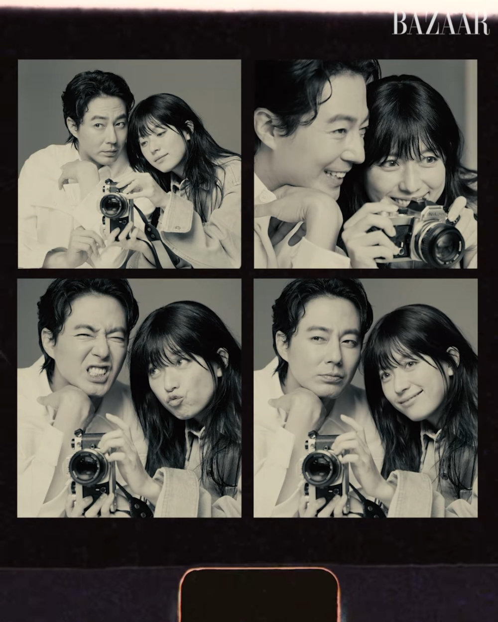 趙寅成與韓孝周合體為雜誌〈BAZAAR Korea〉拍攝情侶畫報