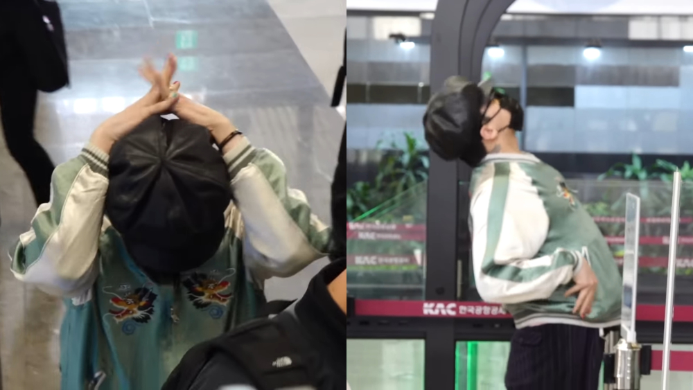 GD在機場有許多奇怪的動作