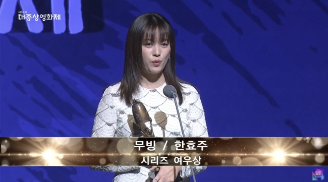 韓孝周獲得視后