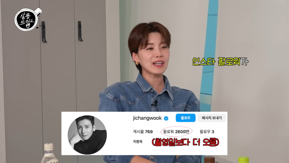 池昌旭的IG追蹤人數在韓國男演員中排行第三