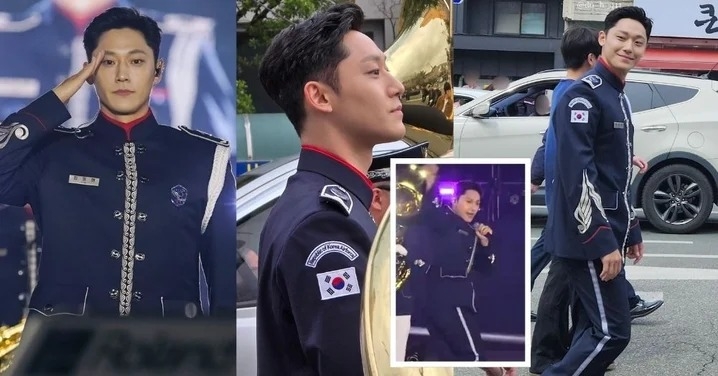 目前正在軍樂隊服役