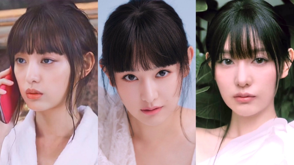 金智媛不同時期的劉海造型