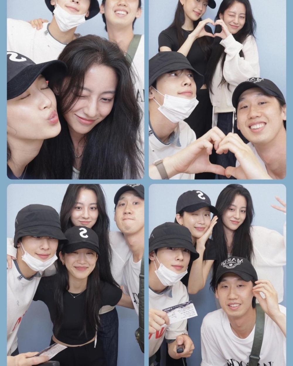 車銀優、文佳煐、姜旻兒、李相真一起去看林世美的話劇