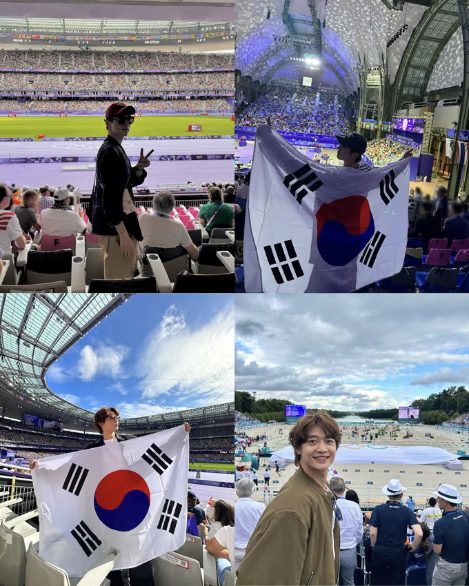 李棟旭與珉豪在IG上傳奧運會現場照