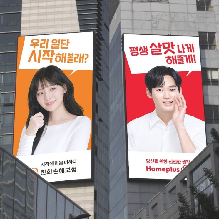 金智媛與金秀賢的品牌合作廣告