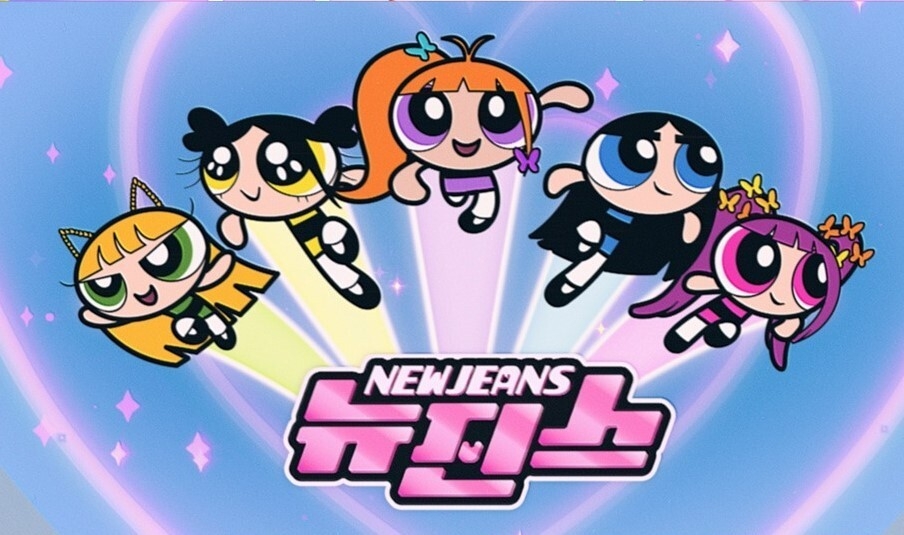 NewJeans曾推出成員們版的飛天小女警卡通形象